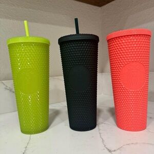 Starbucks 3 Tumbler Bundle. One is Missing The Straw.
